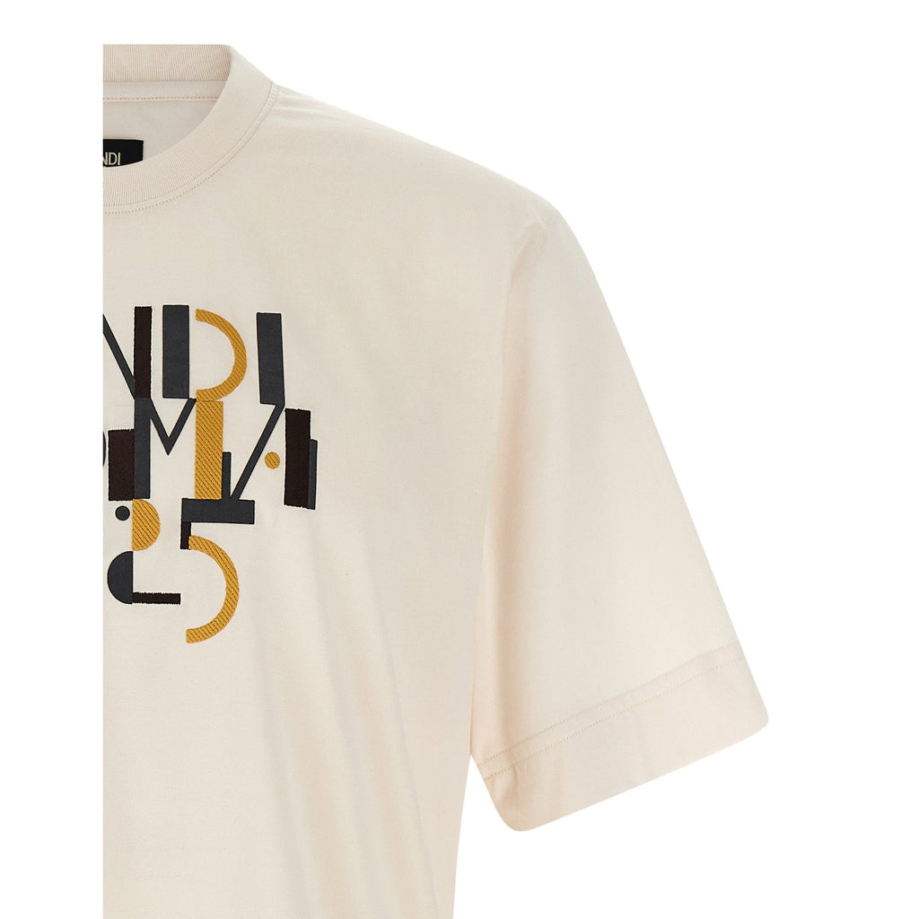 Fendi White Cotton T-Shirt