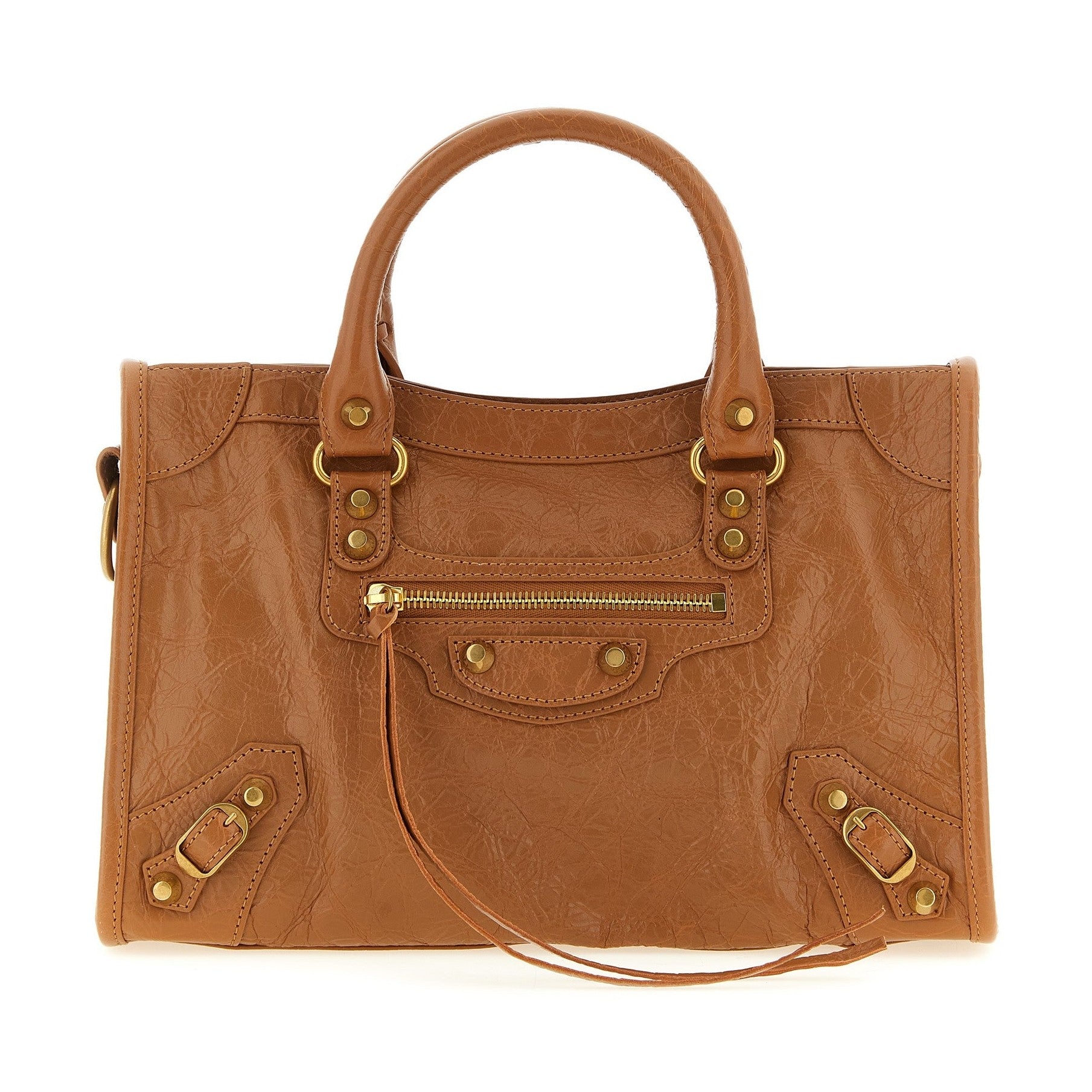 Balenciaga Brown Lamb Leather Handbag