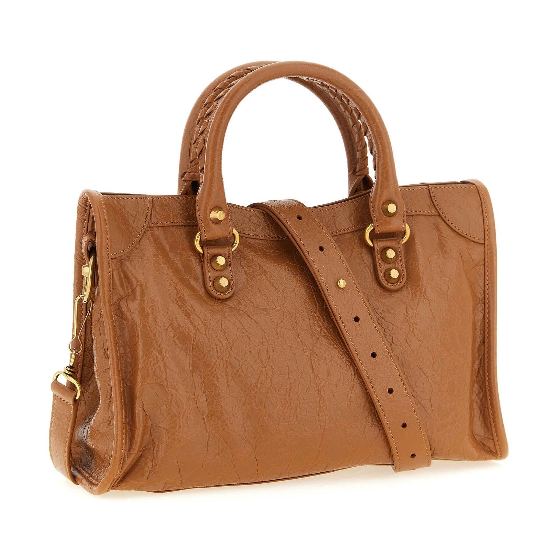 Balenciaga Brown Lamb Leather Handbag