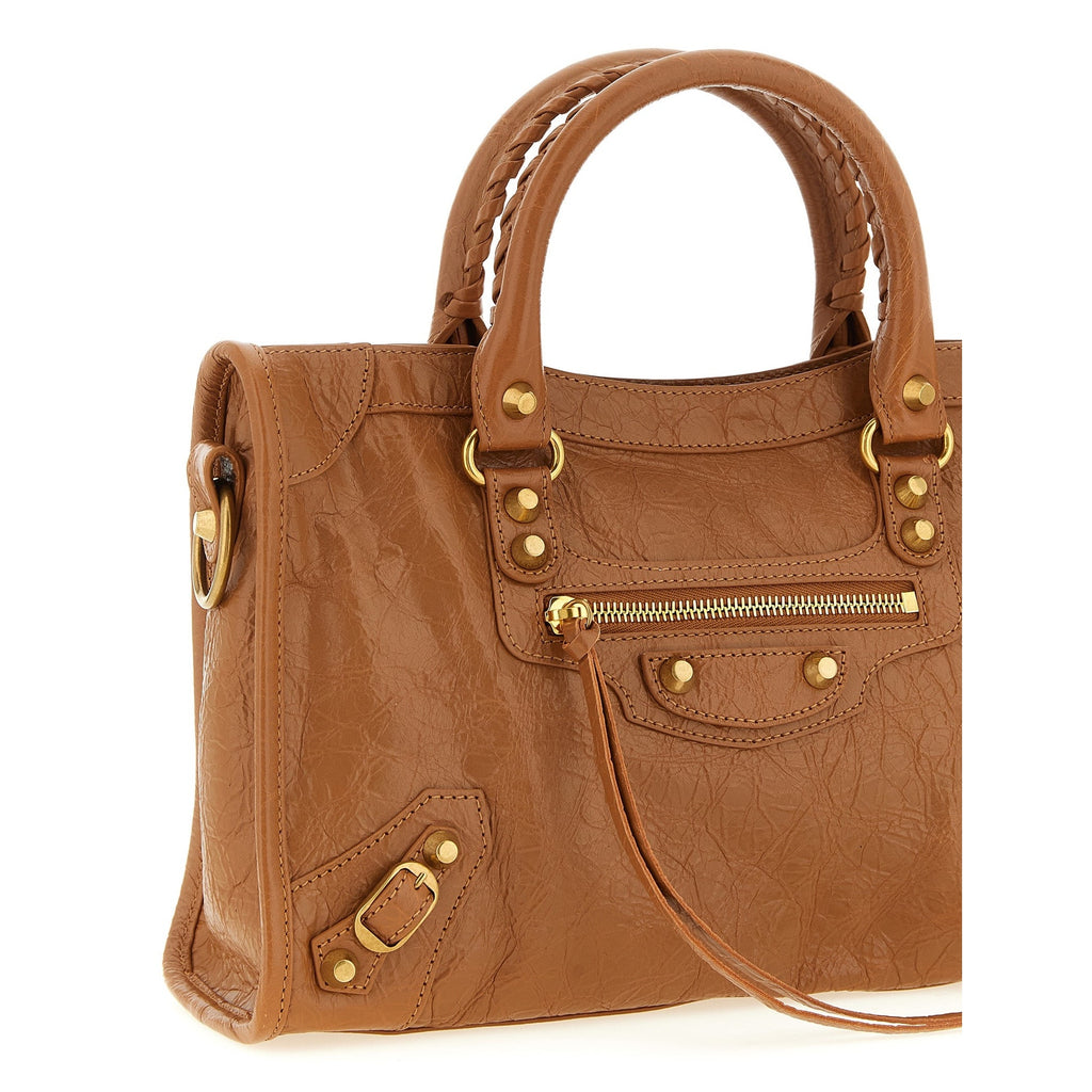 Balenciaga Brown Lamb Leather Handbag