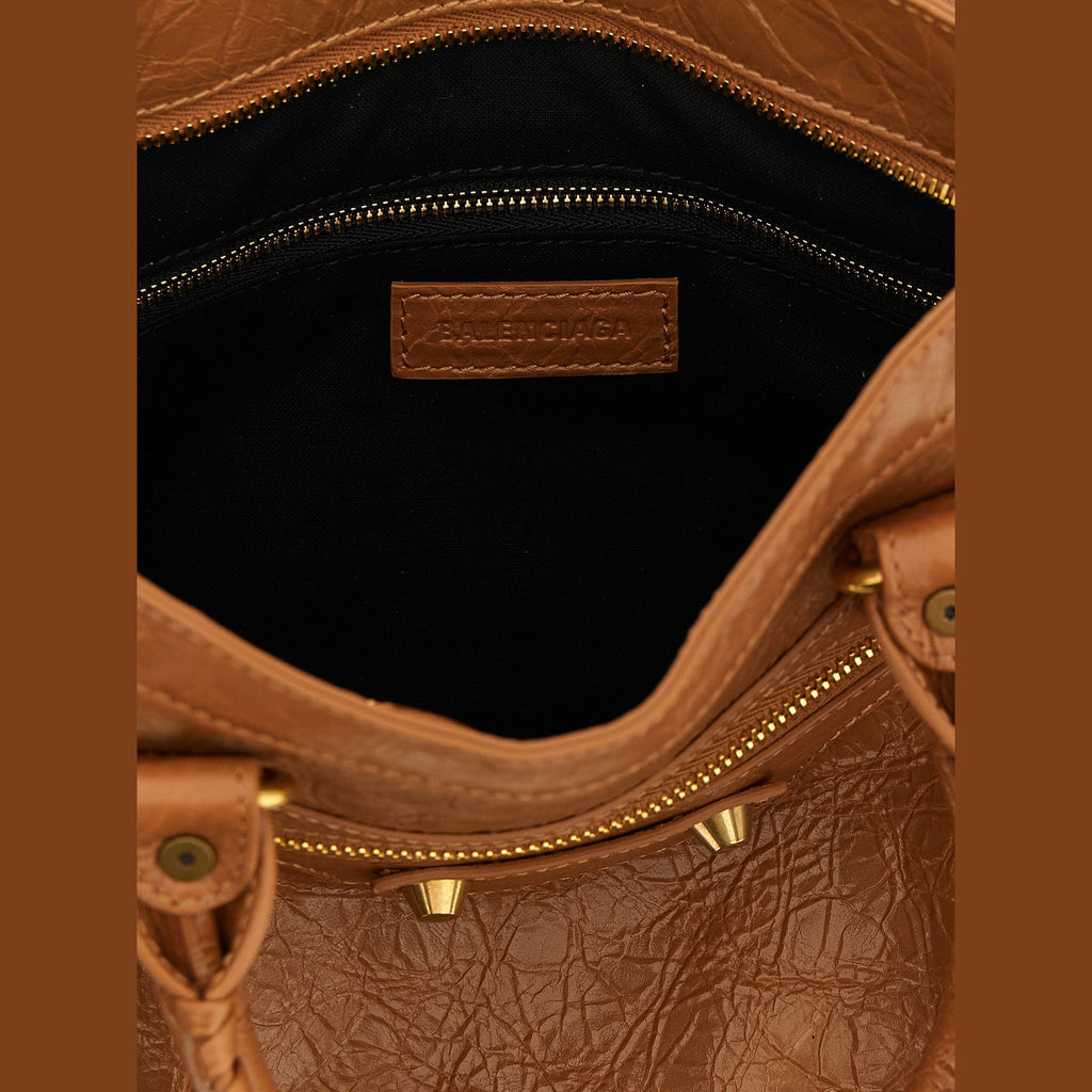 Balenciaga Brown Lamb Leather Handbag
