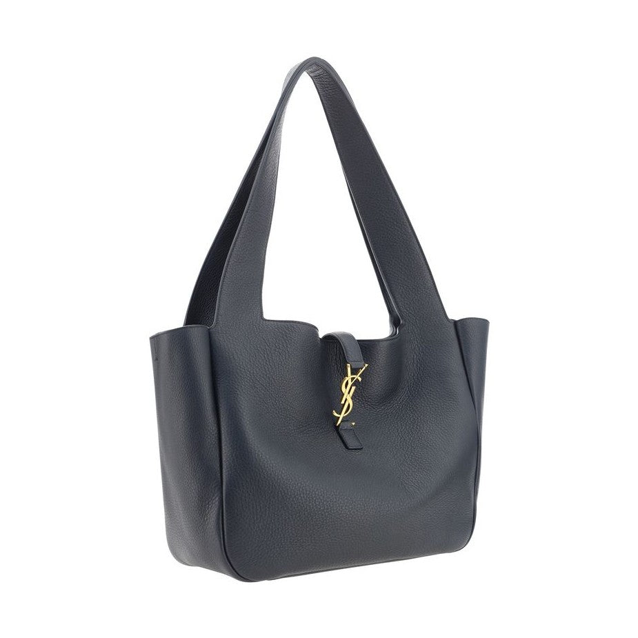 Saint Laurent Black Calf Leather Bos Taurus Shoulder Bag
