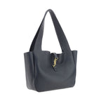 Saint Laurent Black Calf Leather Bos Taurus Shoulder Bag