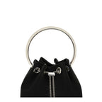 Jimmy Choo Black Cotton Shoulder Bag