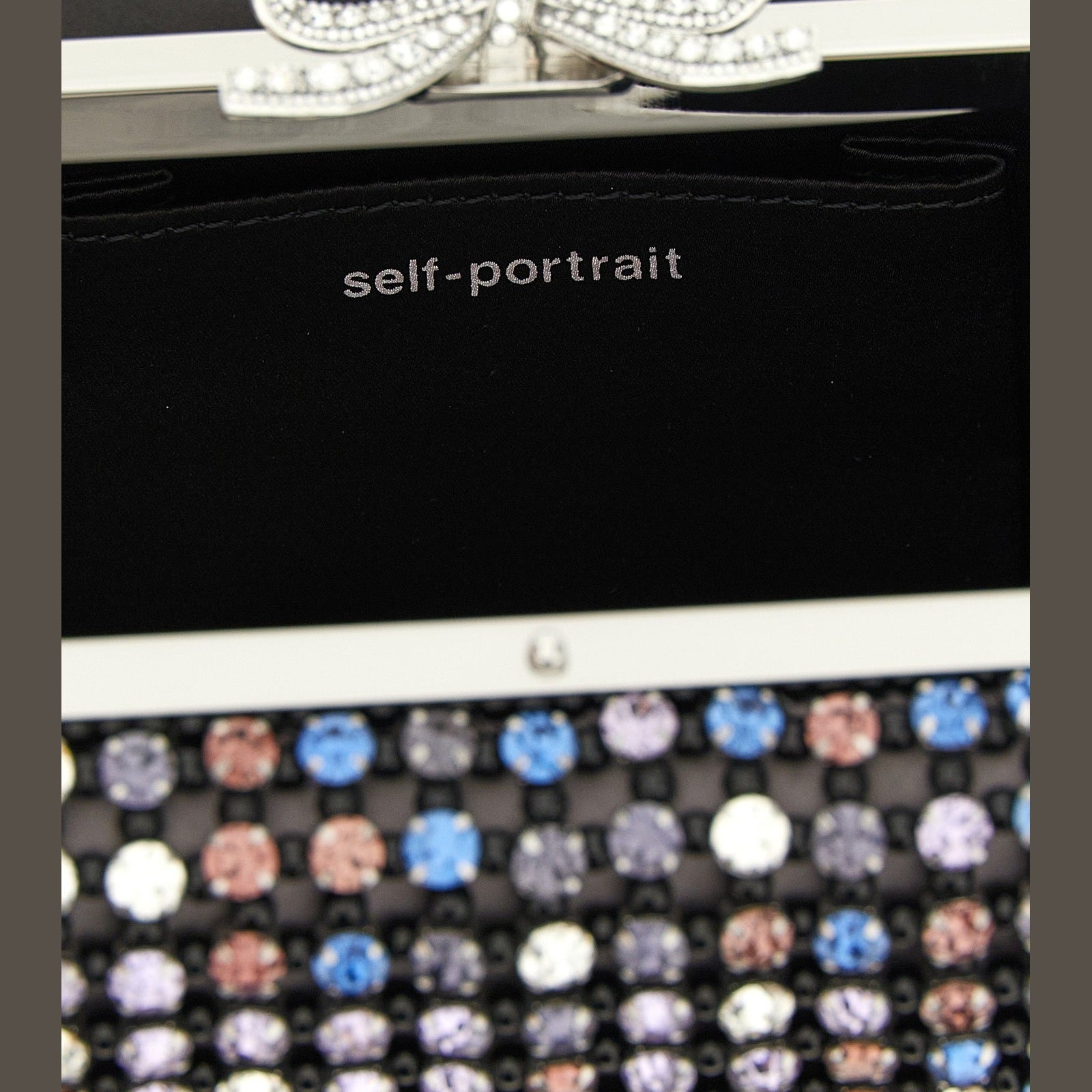 Self-Portrait Multicolor Polyester Clutch Bag