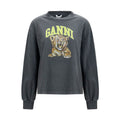 Ganni Gray Cotton Sportswear