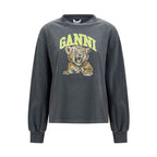 Ganni Gray Cotton Sportswear