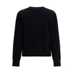 Ganni Black Cotton Sweatshirt