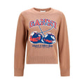 Ganni Beige Cotton Sweatshirt