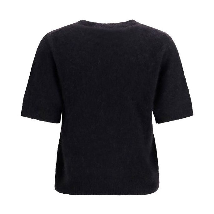 Ganni Black Alpaca Vicugna Pacos T-Shirt
