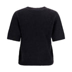 Ganni Black Alpaca Vicugna Pacos T-Shirt