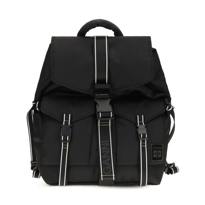 Ganni Black Recycled Polyamide Backpack