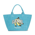 Blue Recycled Cotton Shoulder Bag
