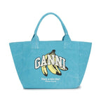 Blue Recycled Cotton Shoulder Bag