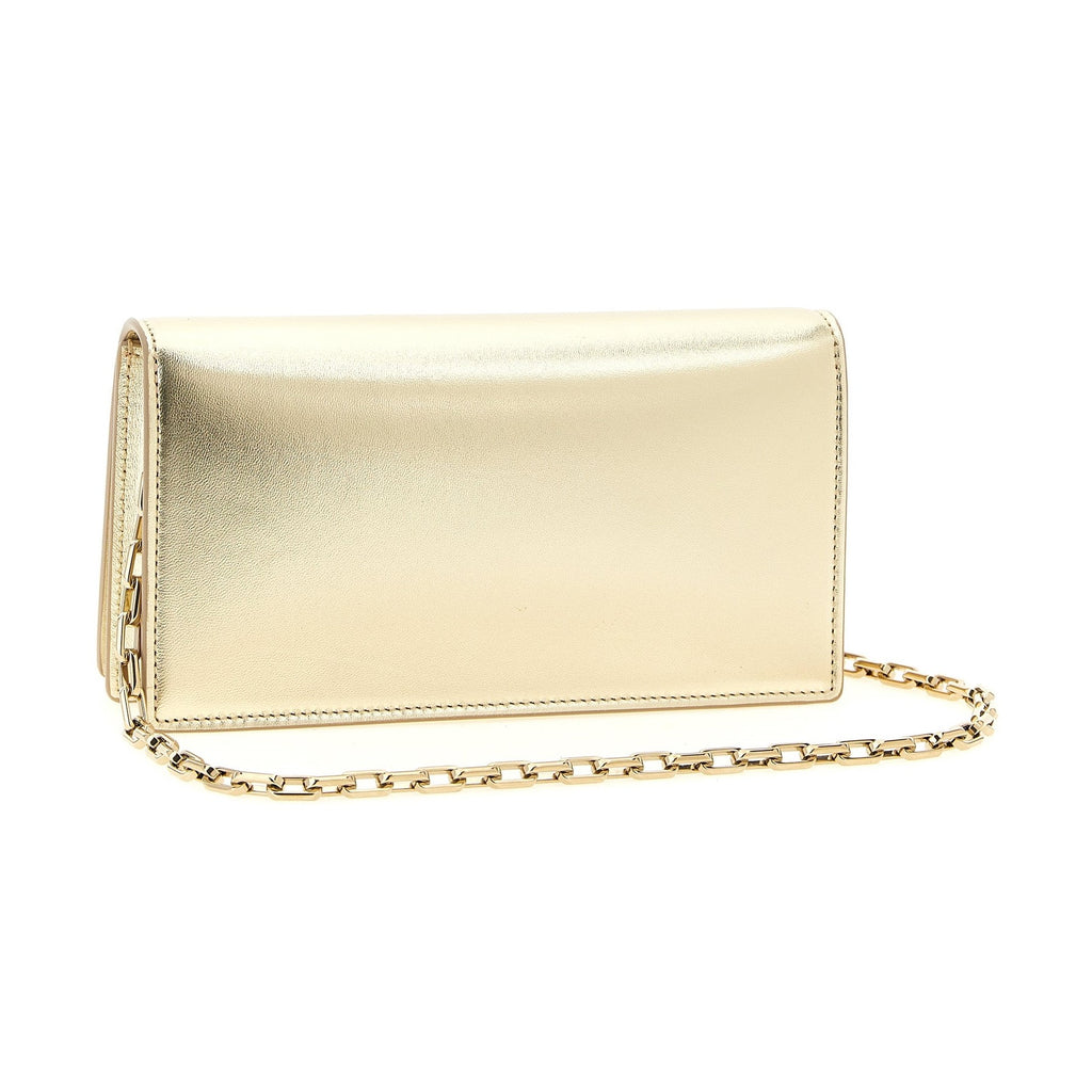 Christian Louboutin Gold Lambskin Clutch Bag