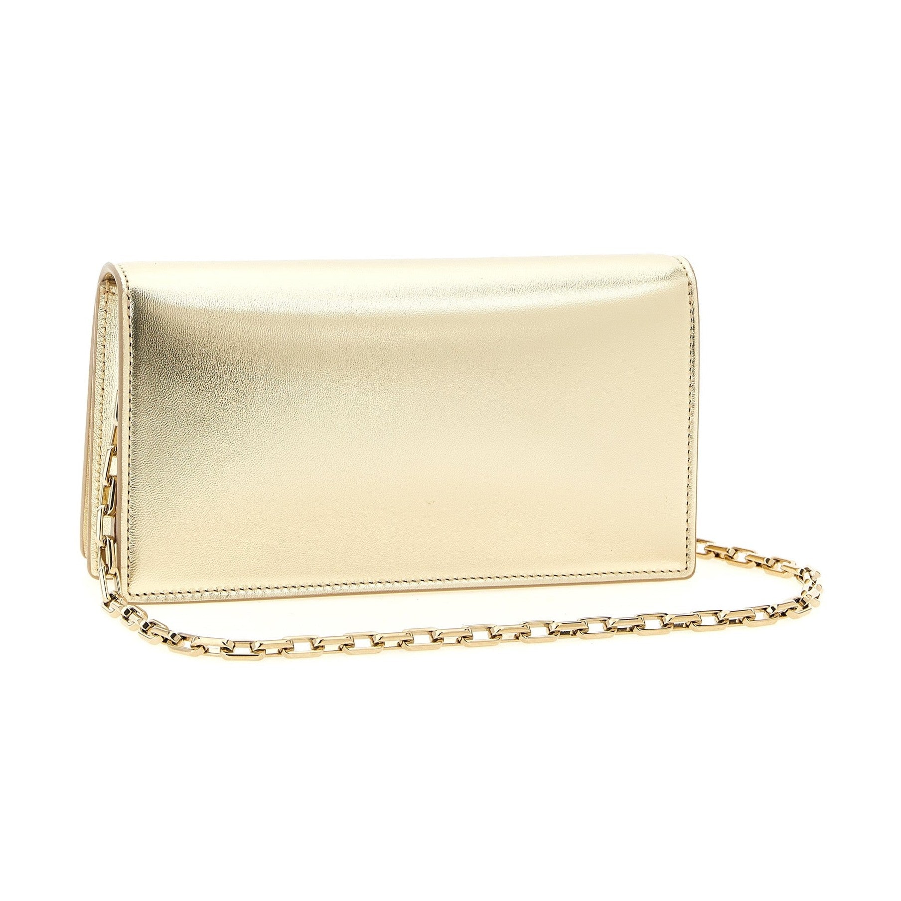 Christian Louboutin Gold Lambskin Clutch Bag