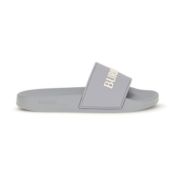 Burberry Gray Rubber Slides