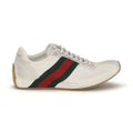 White Polyester Athletic Sneakers