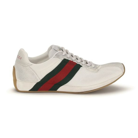 Gucci White Polyester Athletic Sneakers