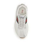 White Polyester Athletic Sneakers