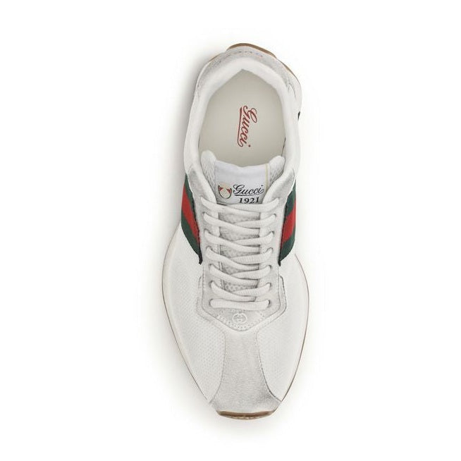 Gucci White Polyester Athletic Sneakers