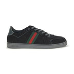 Black Fabric Athletic Sneakers