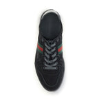Black Fabric Athletic Sneakers