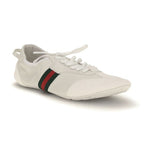 Gucci White Calf Leather Bos Taurus Low Top Sneakers