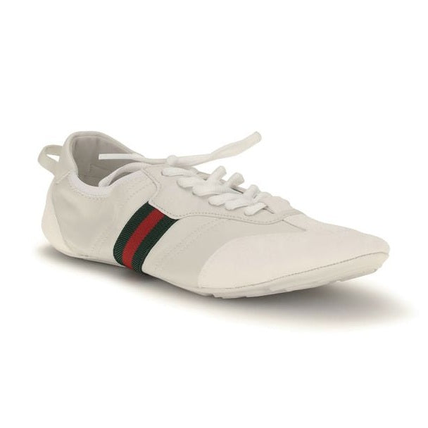 Gucci White Calf Leather Bos Taurus Low Top Sneakers