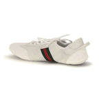 Gucci White Calf Leather Bos Taurus Low Top Sneakers