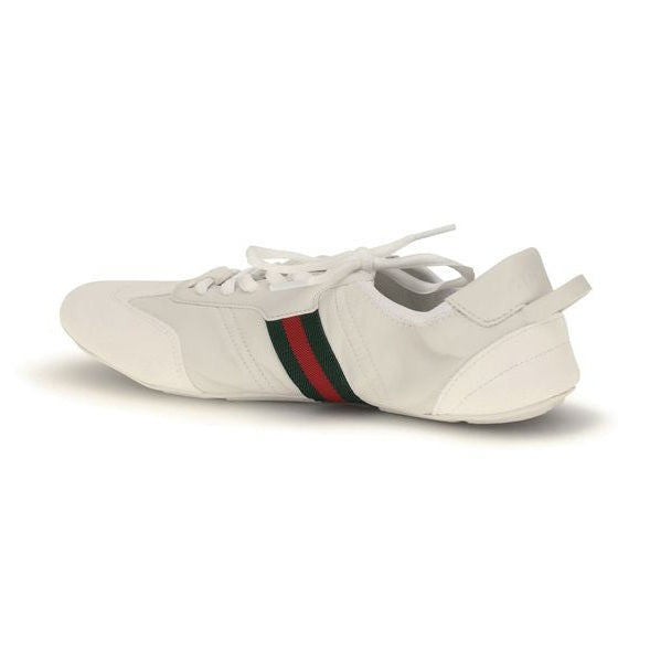 Gucci White Calf Leather Bos Taurus Low Top Sneakers