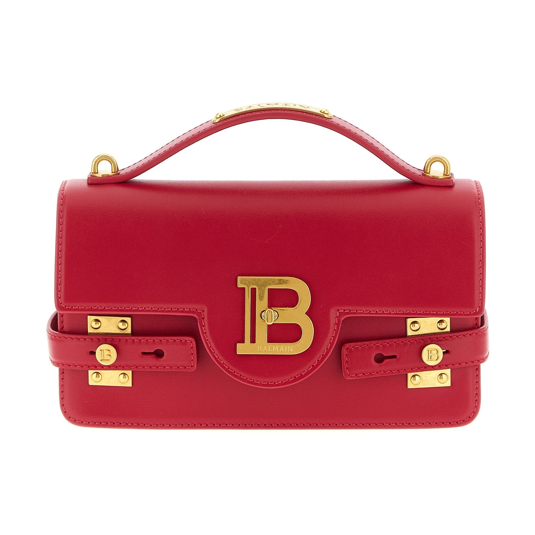 Balmain Fuchsia Calfskin Handbag