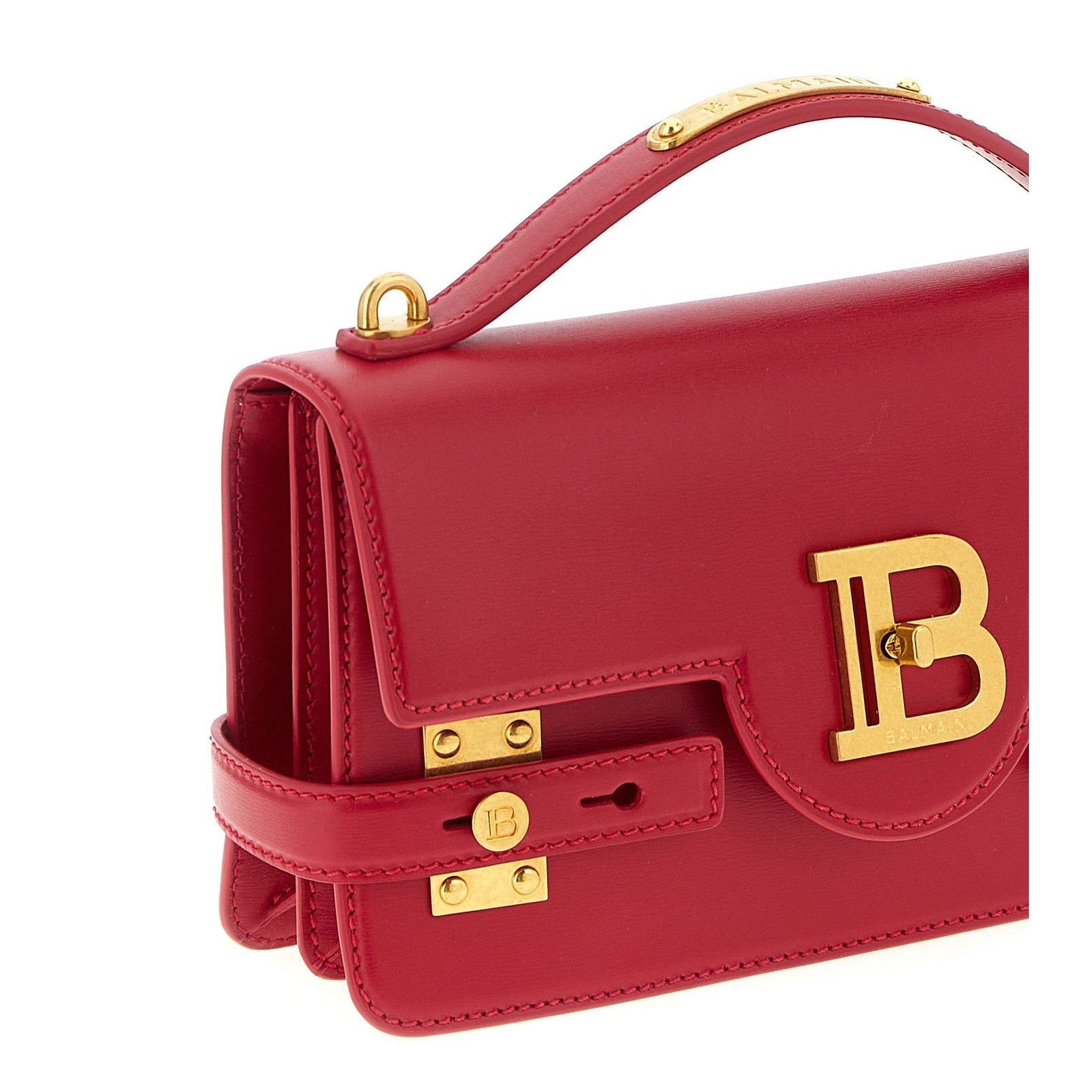 Balmain Fuchsia Calfskin Handbag