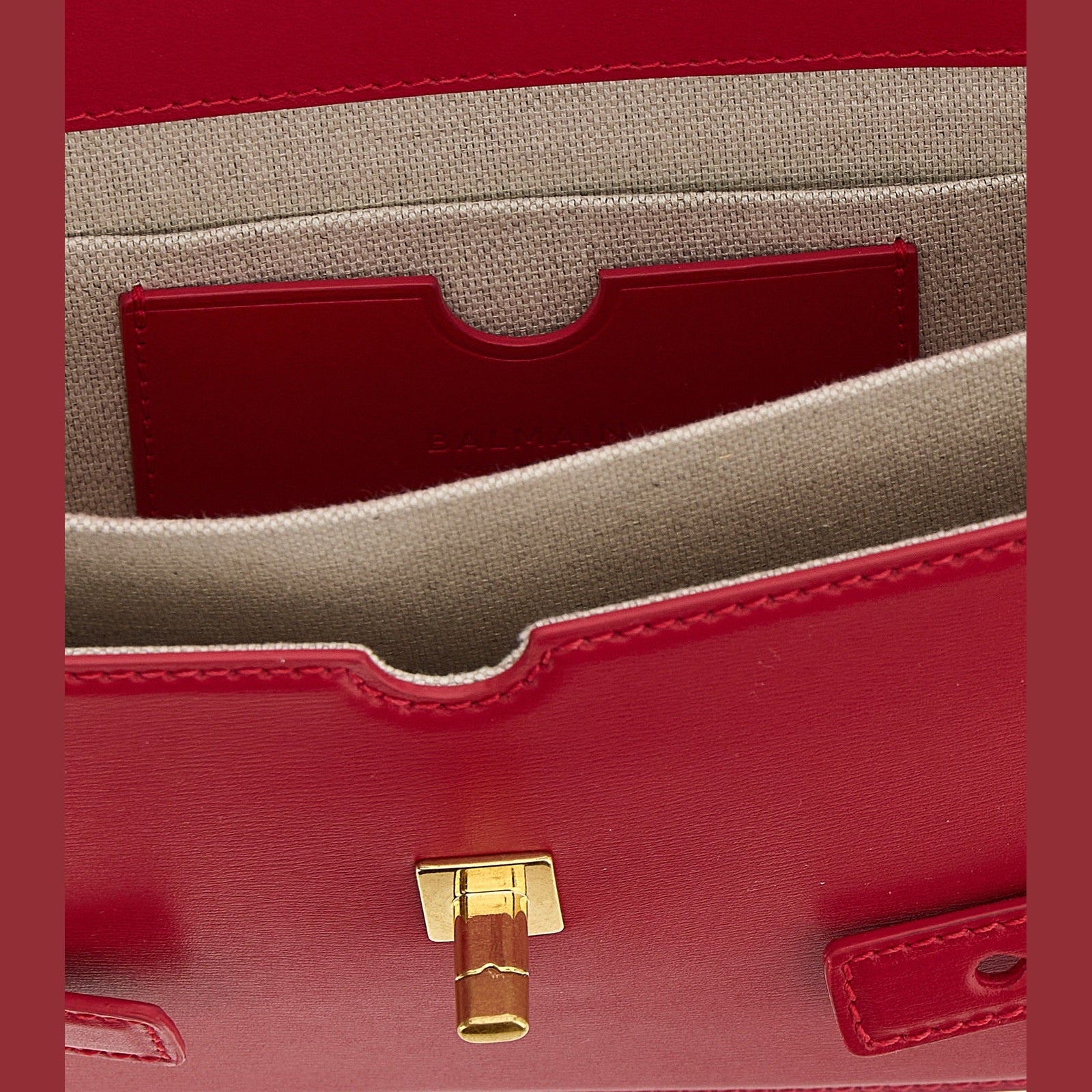 Balmain Fuchsia Calfskin Handbag