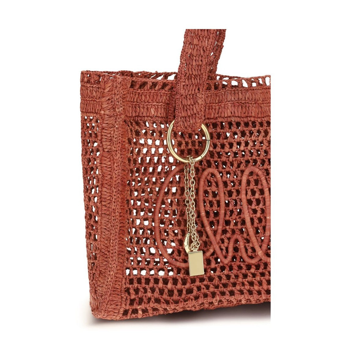 Chloé Brown Raffia Shoulder Bag