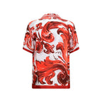 Red Silk Pattern Shirt