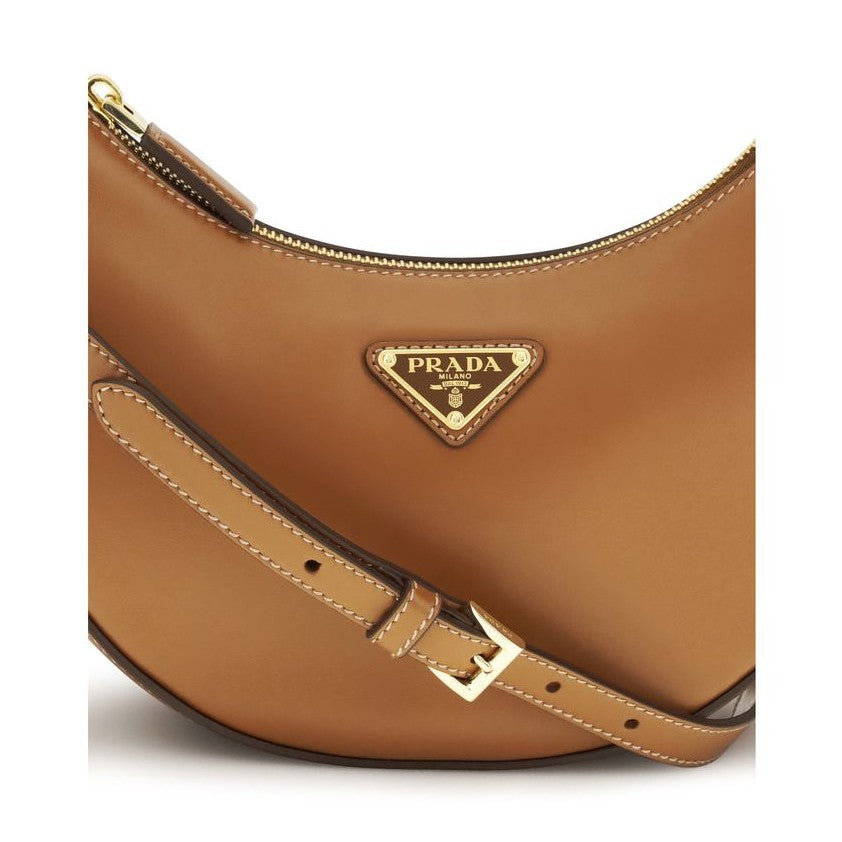 Prada Beige Calf Leather Bos Taurus Shoulder Bag