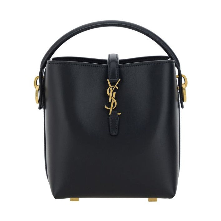 Saint Laurent Black Calf Leather Bos Taurus Shoulder Bag
