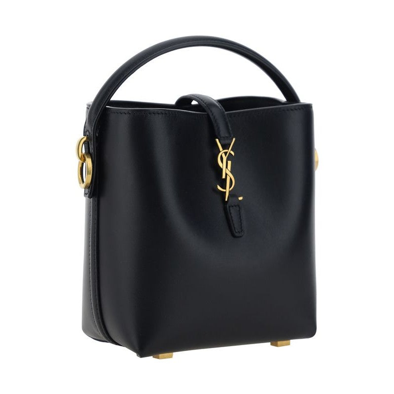 Saint Laurent Black Calf Leather Bos Taurus Shoulder Bag