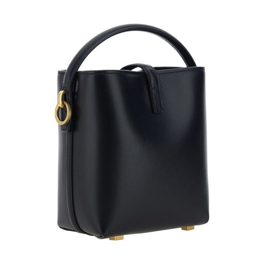 Saint Laurent Black Calf Leather Bos Taurus Shoulder Bag