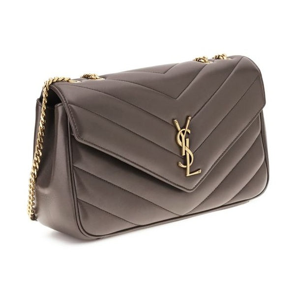 Saint Laurent Gray Lamb Ovis Aries Aries Shoulder Bag