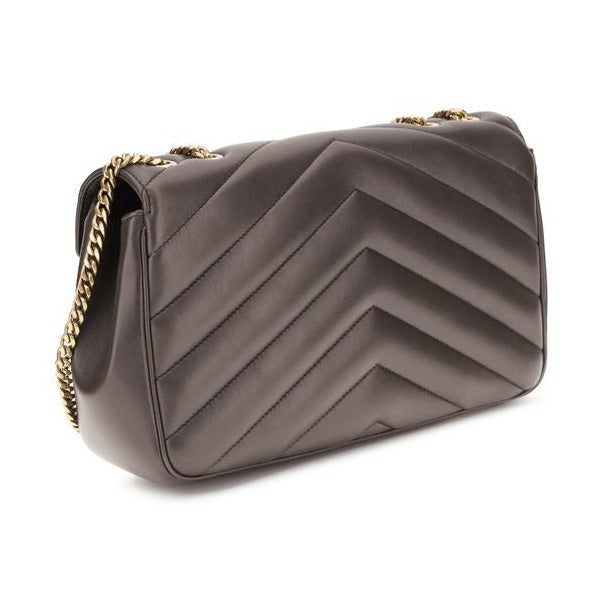 Saint Laurent Gray Lamb Ovis Aries Aries Shoulder Bag