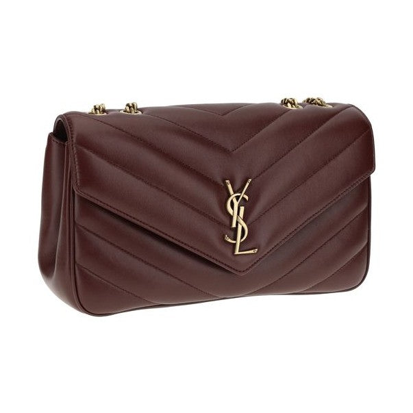 Saint Laurent Bordeaux Lamb Ovis Aries Aries Shoulder Bag