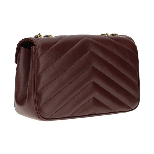 Saint Laurent Bordeaux Lamb Ovis Aries Aries Shoulder Bag