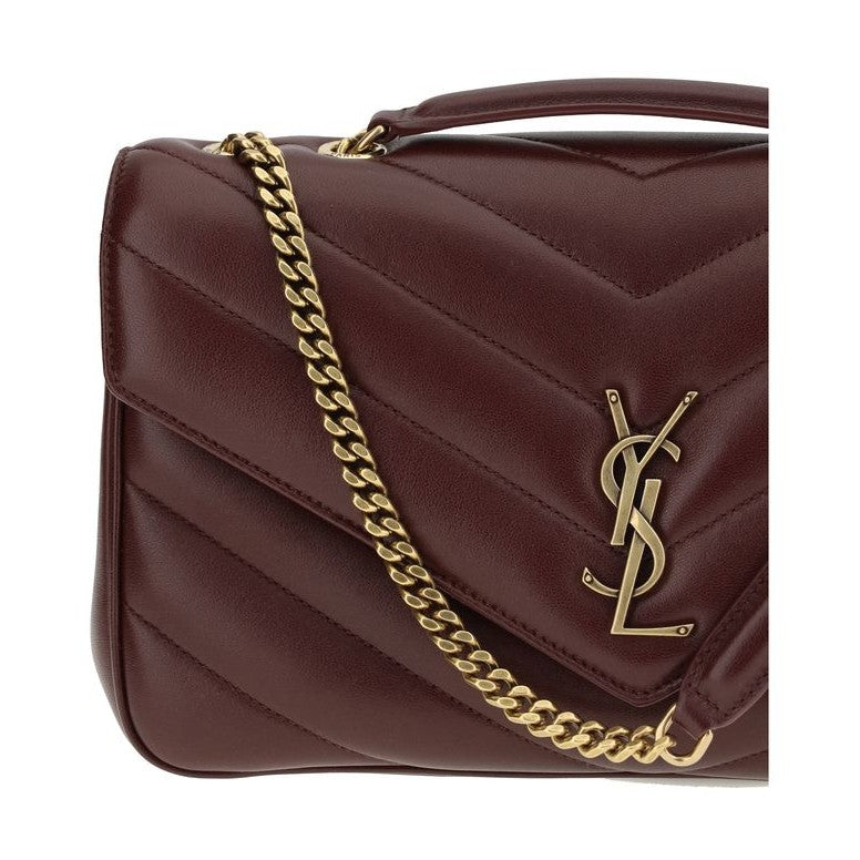Saint Laurent Bordeaux Lamb Ovis Aries Aries Shoulder Bag