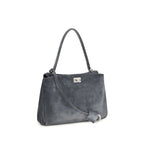 Balenciaga Gray Calf Leather Bos Taurus Shoulder Bag