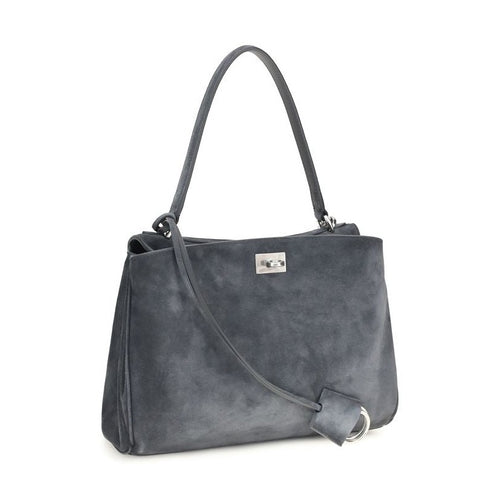 Balenciaga Gray Calf Leather Bos Taurus Handbag