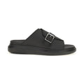 Alexander McQueen Black Calf Leather Bos Taurus Platform Sandals