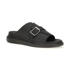 Alexander McQueen Black Calf Leather Bos Taurus Platform Sandals