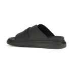 Alexander McQueen Black Calf Leather Bos Taurus Platform Sandals